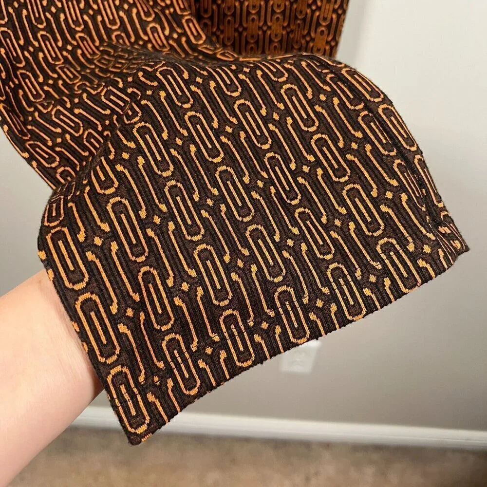 Dolan Anthropologie Pants Size XS Black Orange Retro Mod Work Office Pull On